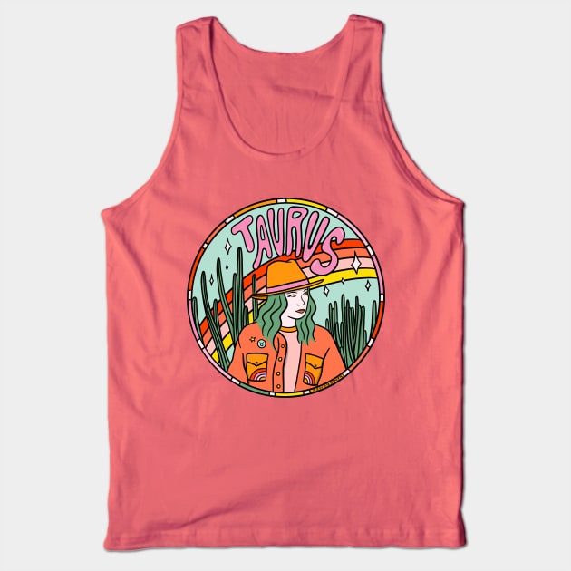 Taurus Cowgirl Tank Top by Doodle by Meg